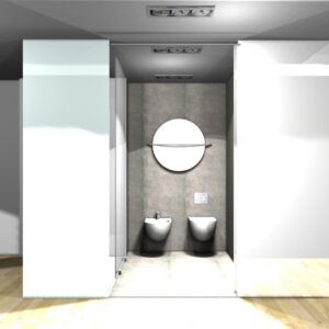 010 VESTIDOR CON BAÑO EN CUBO DE CRISTAL